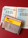 Ticket in unpraktischer Grösse