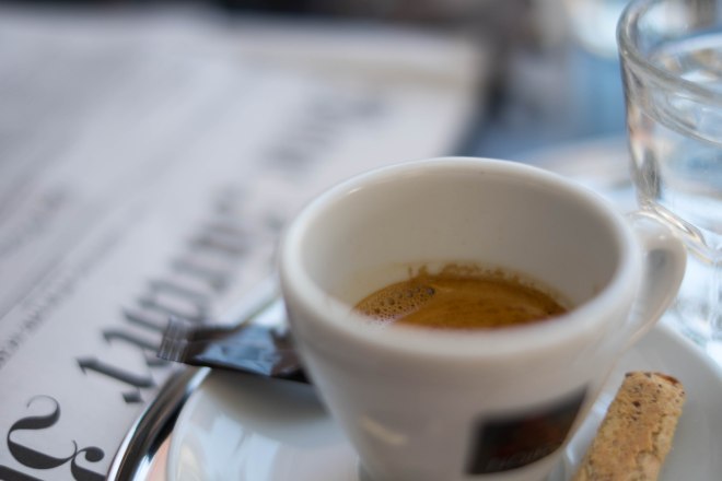 coffee and newspaper